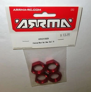 ARRMA Aluminum Wheel Nut 24mm (Red) (4pcs) #ARA310929 NIP - Picture 1 of 1