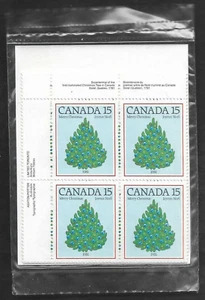 pk03389:Stamps-Canada PO Pack #902 Christmas Tree 15 cent Plate Block Set-MNH - Picture 1 of 1