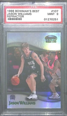 1998 Bowman's Best Rookie Refractor #107 Jason Williams No 345 of 400 PSA 9 - Image 1 of 2
