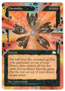 Doomsday Altered Art MTG Borderless Retro Frame Bursting Apart Hand Painted - Picture 1 of 1