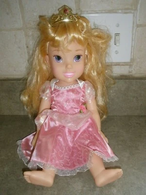 Tollytots Disney Princesa Rosa Vestido Aurora Bella Durmiente Muñeca 14" (T31) Foto 1 de 4