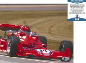 A.J. FOYT SIGNED 8x10 PHOTO INDY 500 CHAMPION DRIVER CAR AJ 9 BECKETT COA BAS - Picture 1 of 1