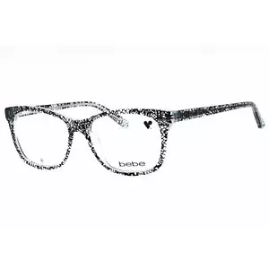 Bebe Women's Eyeglasses Jet Lace Acetate Full Rim Square Shape Frame BB5213 011 - Picture 1 of 2