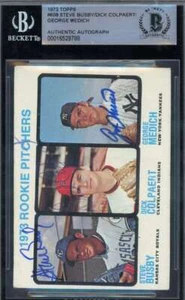 Busby Colpaert Medich Beckett BAS Signed 1973 Topps Rookie Autographed - Picture 1 of 1