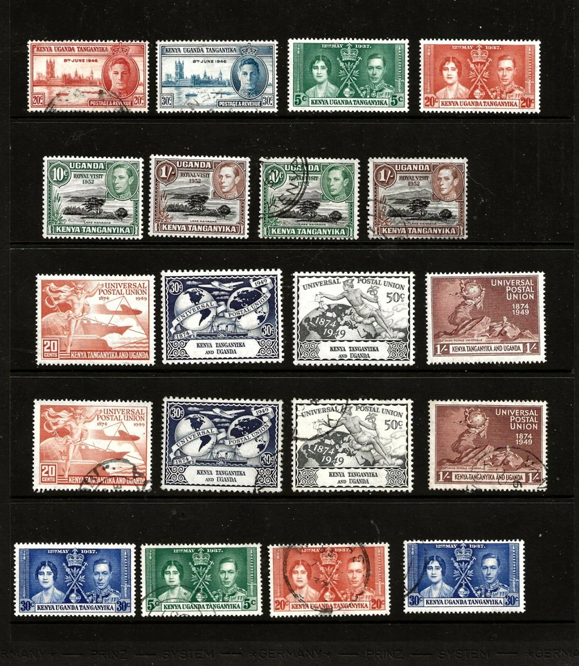  KUT (YO-318) GEORGE V1 3 SETS BOTH MINT & USED-CORO-VISIT-UPU & VICTORY  USED - Image 1 of 1