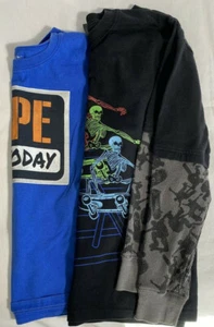 5 Boys Shirts Choose your Size Small (6/7 or 8) Skateboard Skeleton, More - Picture 1 of 11