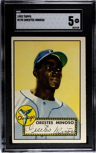 SGC 5 - 1952 Topps #195 Orestes (Minnie) Minoso RC Chicago White Sox HOF - Picture 1 of 2