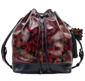 Patricia Nash Melrose Drawstring Bucket Bag w/Key Fob Rustic Mums P864401 NWT - Picture 1 of 6