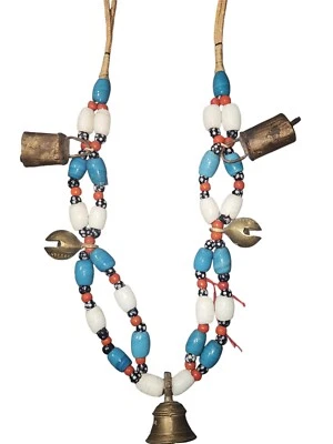 Collar tribal artesanal de latón antiguo de 21" Lord Shiva/Nandi hecho a mano  Foto 1 de 4