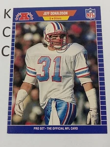 1989 Pro Set #142 Jeff Donaldson Houston Oilers - Picture 1 of 2