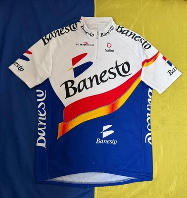 CAMISA DE CICLISMO NALINI PINARELL BANESTO VINTAGE 1998 tamanho. 5 (L) - Imagem 1 de 4
