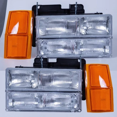 Faros luces de parachoques de señal para 94-99 Chevy C/K 1500 2500 3500 carcasa cromada Foto 1 de 4