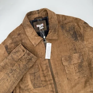 Chaqueta de Cuero Carbono 2 Cobalto Talla XXL Para Hombre Cuero de Cordero Genuino Nueva Con Etiqueta - Imagen 1 de 10