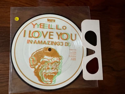 YELLO - I LOVE YOU - UK - 7" SINGLE - 1983 - 3-D PICTURE DISC WITH GLASSES - Image 1 of 2