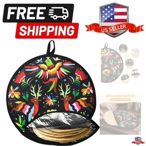 Bolsa calentadora de tortillas de 12 pulgadas para tortillas, tacos y naan, revestimiento de aluminio resistente... - Imagen 1 de 8