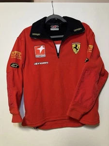 Ferrari F1 550 Maranello 1/4 Zip Jumper Red Fleece Sz S Alpinestars Vintage Tour - Picture 1 of 10