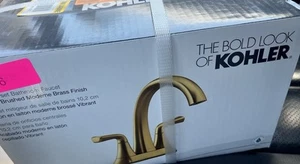 Kohler Sundae Two Handle Centerset Bathroom Faucet Brushed Brass - Picture 1 of 2