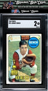 1969 Topps 95 Johnny Bench SGC 2 - Picture 1 of 2