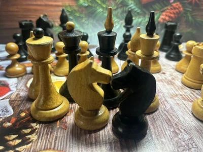 Soviet Big Chess Set Weighted Tournament USSR Chess 1960s Vintage Chess - Image 1 of 4