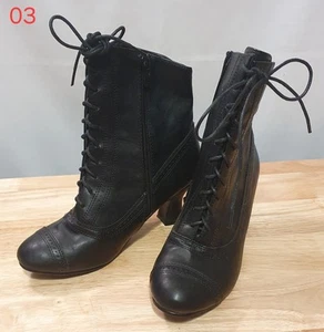 Black Ankle Boots Size 9 (03) - Picture 1 of 5