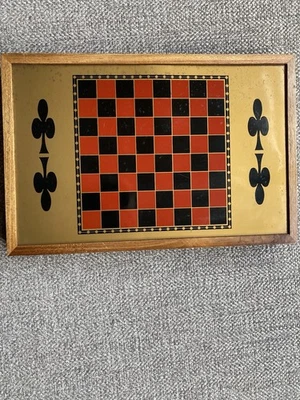Vintage Chess Backgammon Draughts Board Game Magnetic Travel Games Compendium - Image 1 of 4