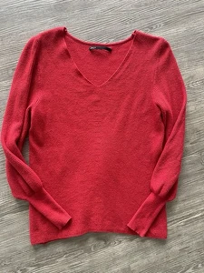 Onlatia Pullover V-Ausschnitt Rot Gr. S Strickpullover Only - Bild 1 von 1