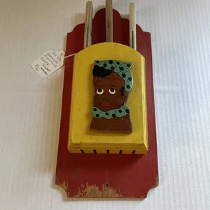 Antiker Dame Koch Holz Messerblock Halter Wandbehang hält 5 Messer - Bild 1 von 12