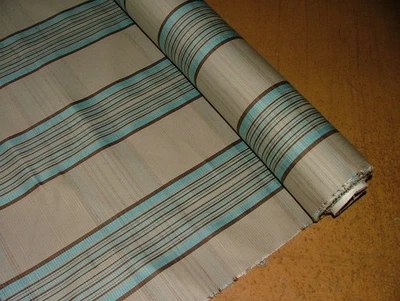 Tela para tapicería cortina Marvic textiles azul beige - rollo de 10 metros Foto 1 de 4