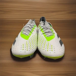 adidas Men’s Size 11 PREDATOR ACCURACY.1 FG Soccer Cleats White/Green GZ0035 - Picture 1 of 10