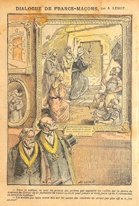 FRANC-MACONNERIE ( FREEMASONRY ) ET LA RELIGION / DESSIN 1907 - Picture 1 of 1