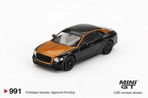MINI GT 1:64 Flying Spur Orange Flame / Onyx Diecast Model Car - Picture 1 of 3