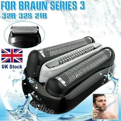 Mens For Braun 21B 32B 32S Shaver Head Series 3 Replacement Foil Cassette UK