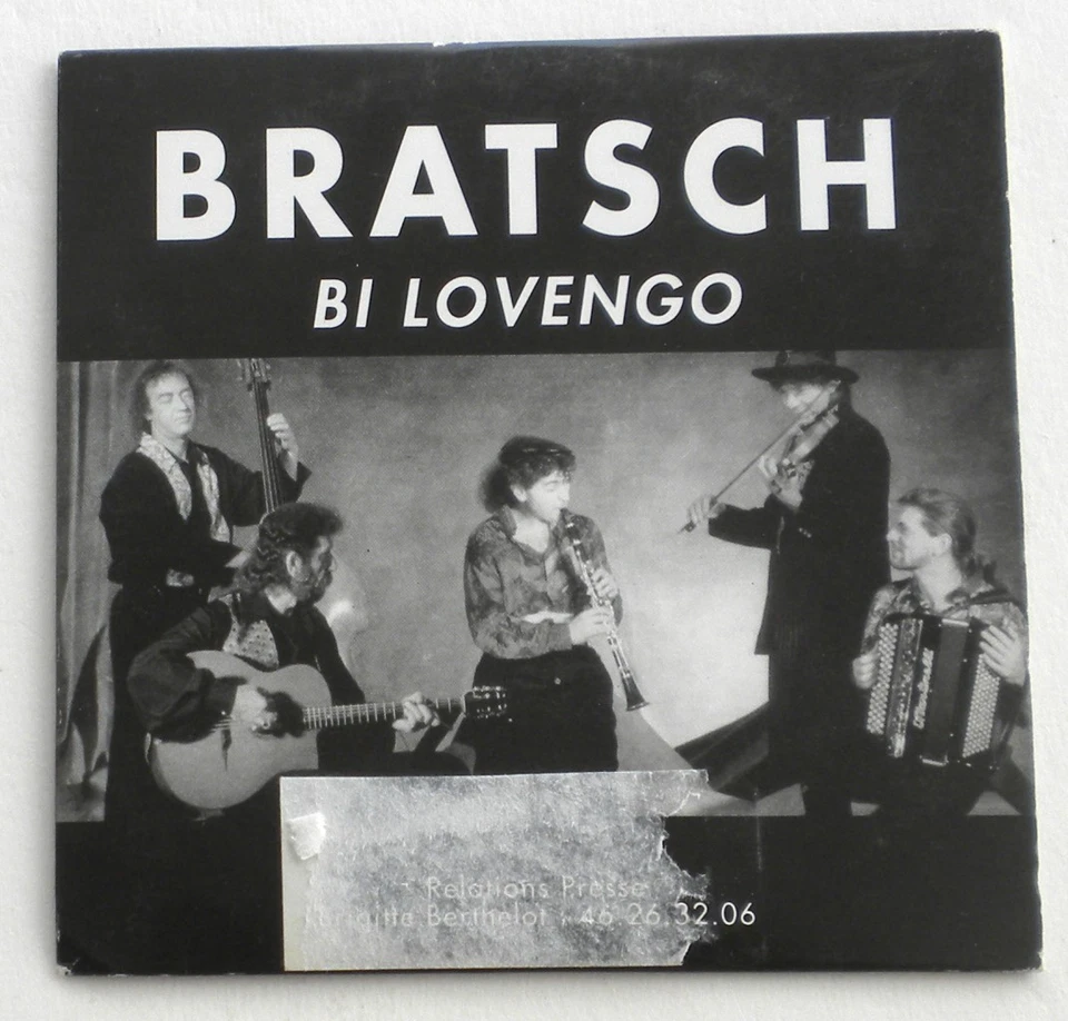 BRATSCH Bi Lovengo PROMOTIONAL CD France Pressing RARE - Image 1 of 1