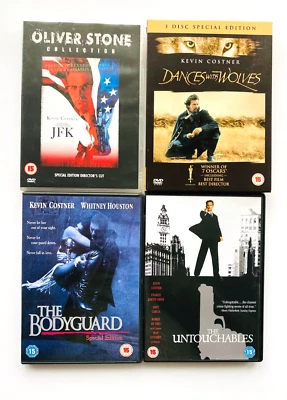 Kevin Costner DVD Bundle - JFK, The Untouchables, Bodyguard & Dances With Wolves - Image 1 of 4