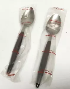 VTG American Tempo Canoe Muffin Set 2 Place/Soup Spoons Japan NIP - Picture 1 of 2