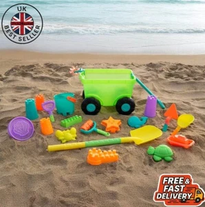 Carro Playset Facile da Imballare Negozio E Trasporto Spiaggia Sabbia Acqua Giocattolo 20 Pezzi - Foto 1 di 6