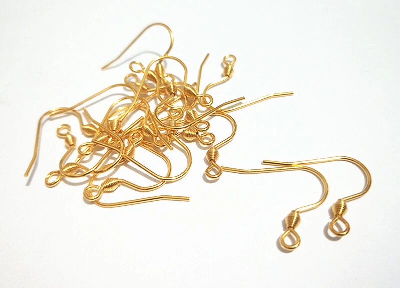 5 coppie di monachelle in acciaio inox colore dorato 16x18mm bijoux