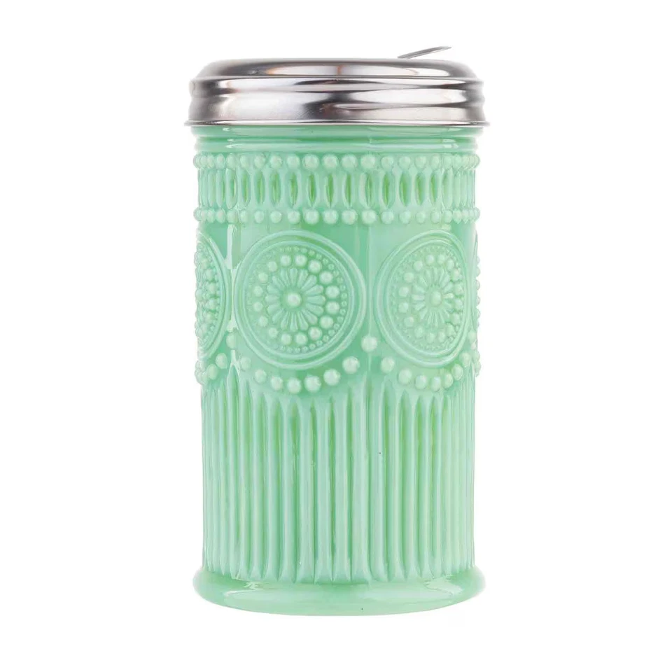 TableCraft Jadeite Green Glass Sugar Dispenser / Pourer - Image 1 of 4