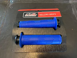 Redline Hex Pro 130mm BMX Grips with Plugs, Blue - Picture 1 of 6