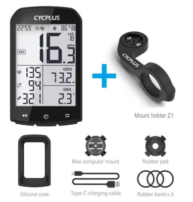 contachilometri gps CYCPLUS M1 navigatore ciclo Computer Bici garmin + supporto - Immagine 1 di 4