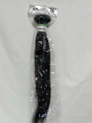 Cabello humano liso 100 % crudo grado 9A 16 pulgadas 100G cabello virgen Foto 1 de 3