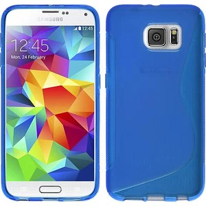 Silikon Hülle für Samsung Galaxy S6 blau S-Style - Zdjęcie 1 z 4