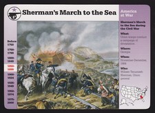 GENERAL SHERMAN'S MARCH TO THE SEA Civil War 1995 GROLIER STORY OF AMERICA CARD