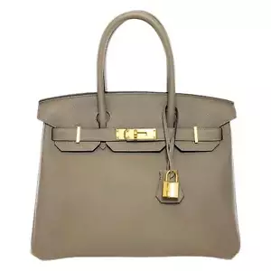 Hermes Birkin 30 Gris Asphalte Togo Gold Hardware - Picture 1 of 8