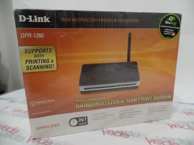 D-Link DPR-1260 Multifunction Rangebooster G USB Print Server - New / Sealed - Image 1 of 4