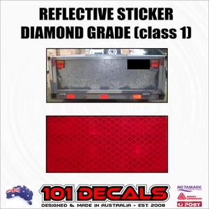 Class 1 diamond grade reflective safety sticker for car,truck,caravan,motorhome - Picture 1 of 4