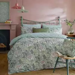 Juego de funda nórdica reversible 100 % algodón alcachofa William Morris - Super King - Imagen 1 de 10