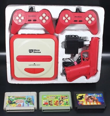 Juego de Consola Micro Genius S1-B Vintage Famiclone PAL Rojo Foto 1 de 4