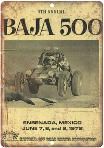 1972 Baja 500 NORRA Ensenada Mexico Ad Reproduction Metal Sign A487 - Picture 1 of 2