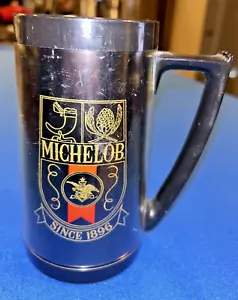 Michelob Beer Thermo-Serv Plastic Mug Black Made in USA - Picture 1 of 12